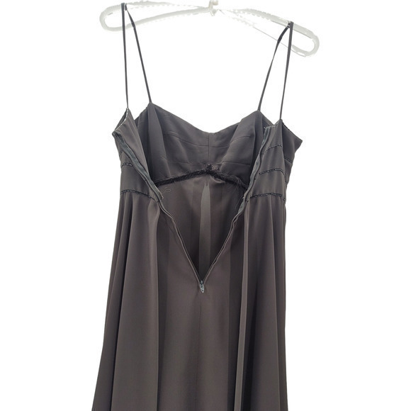 Vintage Ursula of Switzerland Beaded Spaghetti Strap Empire Waist Prom Dress - Picture 9 of 14